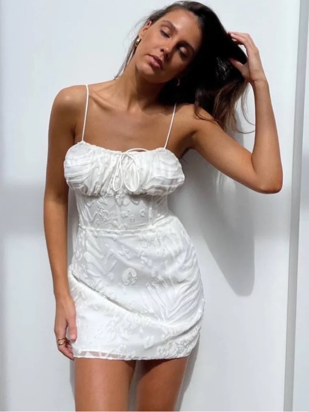 Sabo Luxe Dress sheer overlay milkmaid corset Kayo Cami ethereal fairy NEW